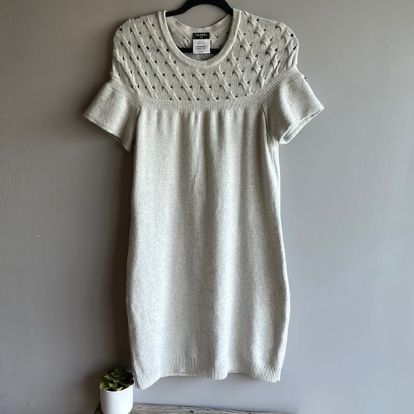 CHANEL Dresses & Skirts - Chanel Cashmere dress great condition no flaws size 40